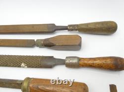 Antique Lot Kearney & Foot K&F USA Woodworking Hand Tools Files Homemade Handles