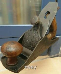 Antique Marples Type I Ivy Leaf Lever Cap Smoothing Plane Woodworking RARE