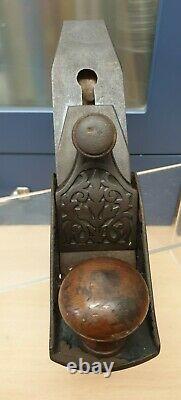 Antique Marples Type I Ivy Leaf Lever Cap Smoothing Plane Woodworking RARE
