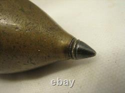 Antique Mason's Brass Plumb Bob Level Wood Working Tool Steel Tip Two 2 Pound