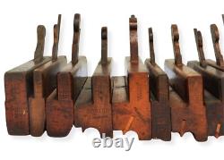 Antique Molding Planes, Moulding, 19 in total, English, some early examples