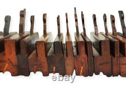 Antique Molding Planes, Moulding, 19 in total, English, some early examples