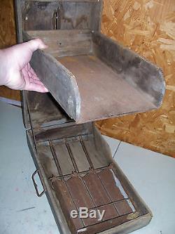 Antique Nail Sorter Carpenters Box Crate Makers Old Vintage Woodworking Tool