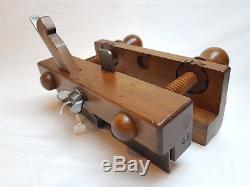 Antique Old Rare Outils Ausapin Wood Plow Plane Plough Woodwork Tools