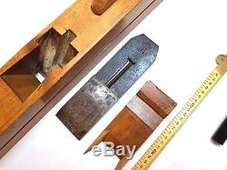 Antique Old Rare Wood Extra Plane With Blade Iron Richter Extra 60 Woodworking