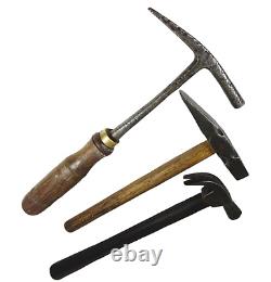 Antique Our Vintage Set Of 3 Hammer Old Tools Carpentry Woodworking