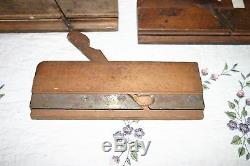 Antique Primitive Woodworking Wood Molding Hand Plane Tool Lot of 6