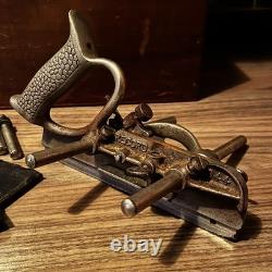 Antique Record Combination Plough Hand Planes No 044 043 Set Bundle, Vintage
