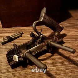 Antique Record Combination Plough Hand Planes No 044 043 Set Bundle, Vintage