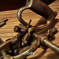 Antique Record Combination Plough Hand Planes No 044 043 Set Bundle, Vintage