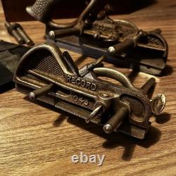 Antique Record Combination Plough Hand Planes No 044 043 Set Bundle, Vintage