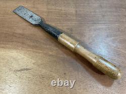 Antique Robert Sorby Massive 2 Socket Firmer Slick Framing Chisel Woodwork Tool