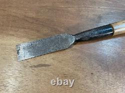 Antique Robert Sorby Massive 2 Socket Firmer Slick Framing Chisel Woodwork Tool