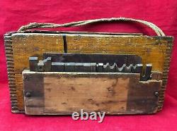 Antique Stanley Combination Plane #45 Woodworking Tool in Wood Box with Cutters