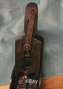 Antique Stanley No. 2 Smoothing Plane Carpentry Woodwork SW Sweetheart Logo