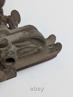 Antique Stanley No 45 Combination Plane Woodworking Tool Floral Cast Iron Patina
