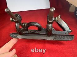 Antique Stanley Rule & Level No. 45 Plane 1884 Patent Woodworking Tool Wood Handl