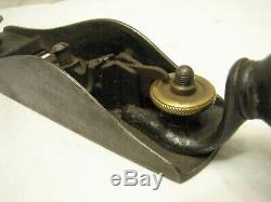 Antique Stanley no. 9-3/4 Block Plane 2-prong Ball Tail Woodworking Tool