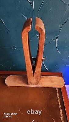 Antique Stitching Pony Horse Clamp Leg Vise Rustic Primitive Woodworking Signed