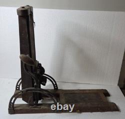 Antique Timber Frame Boring Machine Dual Crank Barn Beam Drill Cast Iron Wood Antique Timber Frame Boring Machine Dual Crank Barn Beam Drill Cast Iron Wood