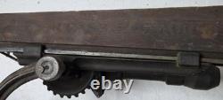 Antique Timber Frame Boring Machine Dual Crank Barn Beam Drill Cast Iron Wood