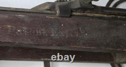 Antique Timber Frame Boring Machine Dual Crank Barn Beam Drill Cast Iron Wood