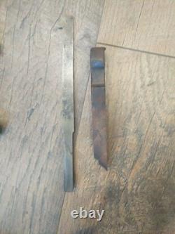 Antique Trade Mark Wood & Metal Brass Plow Plane Moulding Woodworking Tools