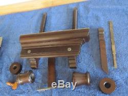 Antique Vintage Custom Hardwood Brass & Steel Plow Woodworking Plane
