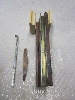 Antique Vintage Nautical Hardwood, Steel & Brass Profile Woodworking Plane Tools