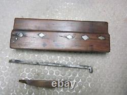 Antique Vintage Nautical Hardwood, Steel & Brass Profile Woodworking Plane Tools