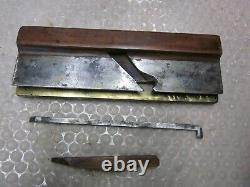 Antique Vintage Nautical Hardwood, Steel & Brass Profile Woodworking Plane Tools