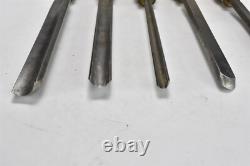 Antique Vintage SET of 8 MARPLES WOOD WORKING LATHE CHISELS TOOLS #07675