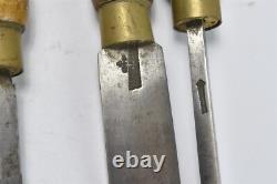 Antique Vintage SET of 8 MARPLES WOOD WORKING LATHE CHISELS TOOLS #07675
