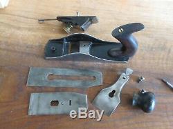 Antique Vintage Stanley No. 4 Type 5 (1885-1888) Smooth Woodworking Plane Tools