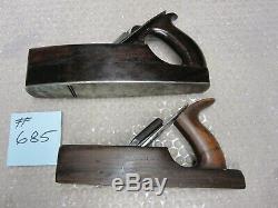 Antique Vintage Two Lignum Vitae Nautical Shipwrights Woodworking Planes Tools