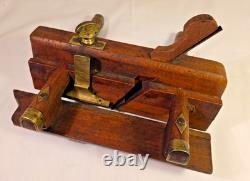 Antique W. Greenslade Bristol Wooden Plough Plane Brass Woodworking Tool