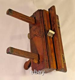 Antique W. Greenslade Bristol Wooden Plough Plane Brass Woodworking Tool