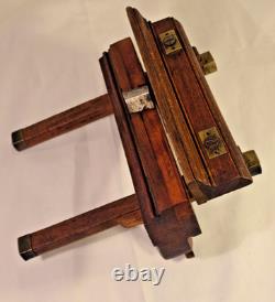 Antique W. Greenslade Bristol Wooden Plough Plane Brass Woodworking Tool