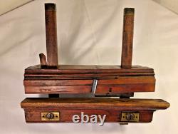 Antique W. Greenslade Bristol Wooden Plough Plane Brass Woodworking Tool