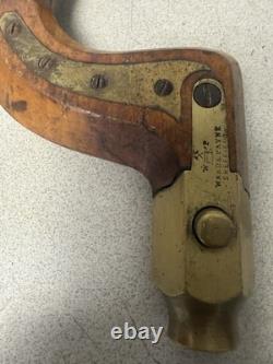 Antique Ward & Payne Wooden Brass Button Chuck Brace Vintage Hand Drill Tool Antique Ward & Payne Wooden Brass Button Chuck Brace Vintage Hand Drill Tool