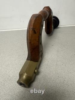 Antique Ward & Payne Wooden Brass Button Chuck Brace Vintage Hand Drill Tool