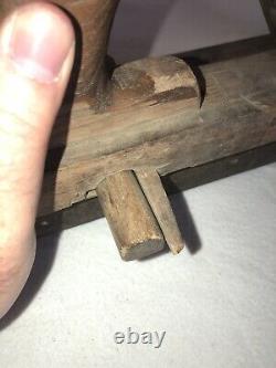 Antique Wedge Arm Wooden Plow Plane Carpenter's Woodworking Tool Primitive Look