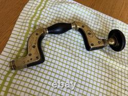 Antique William Marples Ultimatum Bit Brace Brass Ebony Majestys Fell. Sheffield