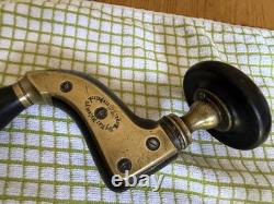 Antique William Marples Ultimatum Bit Brace Brass Ebony Majestys Fell. Sheffield