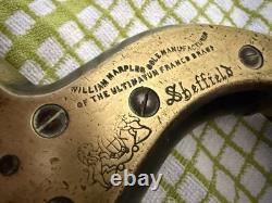 Antique William Marples Ultimatum Bit Brace Brass Ebony Majestys Fell. Sheffield