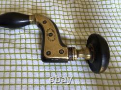 Antique William Marples Ultimatum Bit Brace Brass Ebony Majestys Fell. Sheffield