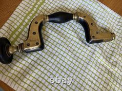 Antique William Marples Ultimatum Bit Brace Brass Ebony Majestys Fell. Sheffield