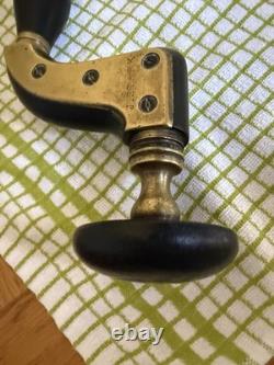 Antique William Marples Ultimatum Bit Brace Brass Ebony Majestys Fell. Sheffield