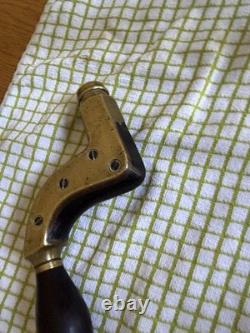 Antique William Marples Ultimatum Bit Brace Brass Ebony Majestys Fell. Sheffield