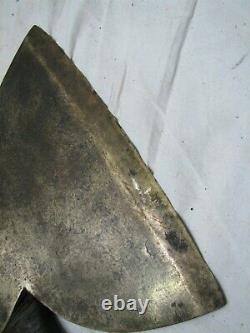 Antique Wm. Beatty & Son Broad Squaring Hewing Axe Lumber Woodworking Tool A